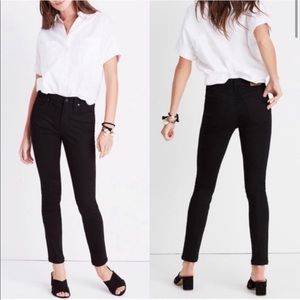 Madewell 9” Highrise Skinny Jeans Black NWT